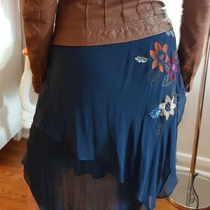 New Silk BCBG Embroidered Dress